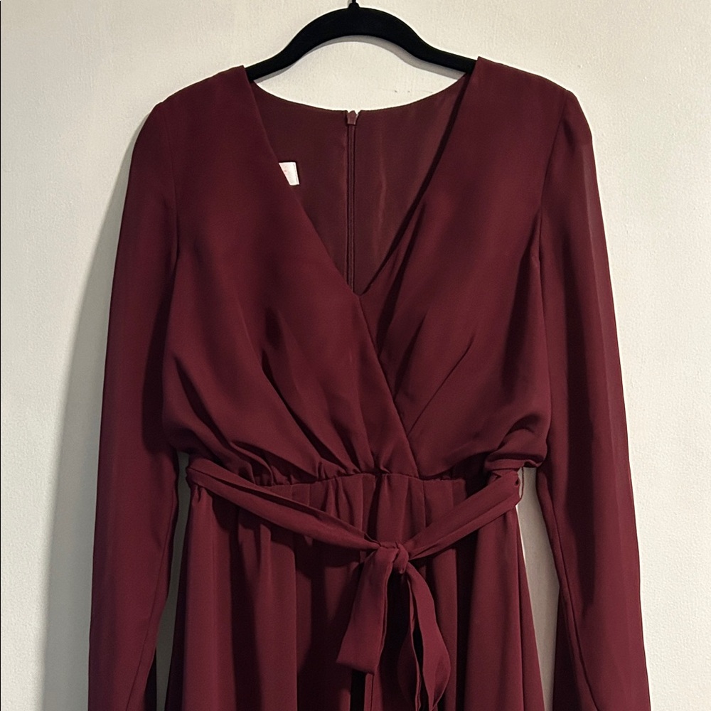 Burgundy Formal Maxi Dress